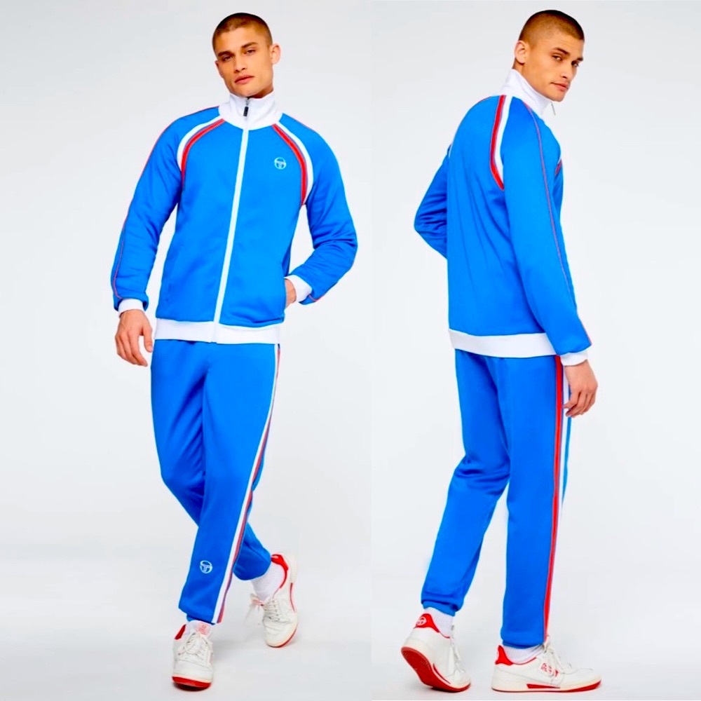 Men’s Sergio Tacchini Blue | White | Red Casual Tracksuit NWT